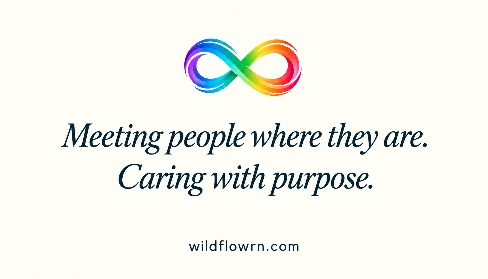 Wild Flow rainbow infinity logo